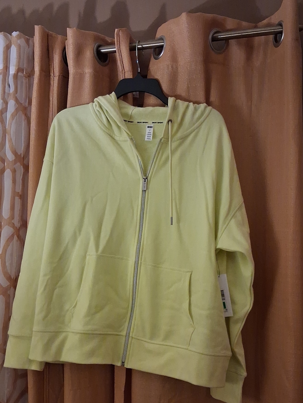 DKNY Light Yellow Full-Zip Hoodie